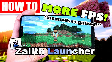 Get More FPS With Zalith Launcher On Your Potato Device NO MODS REQUIRED