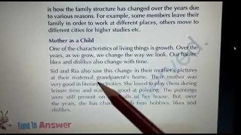 Class IV EVS Ch-1 My Family Part 1A