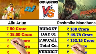 DJ movie vs Pushpa movie box office collection comparison।।