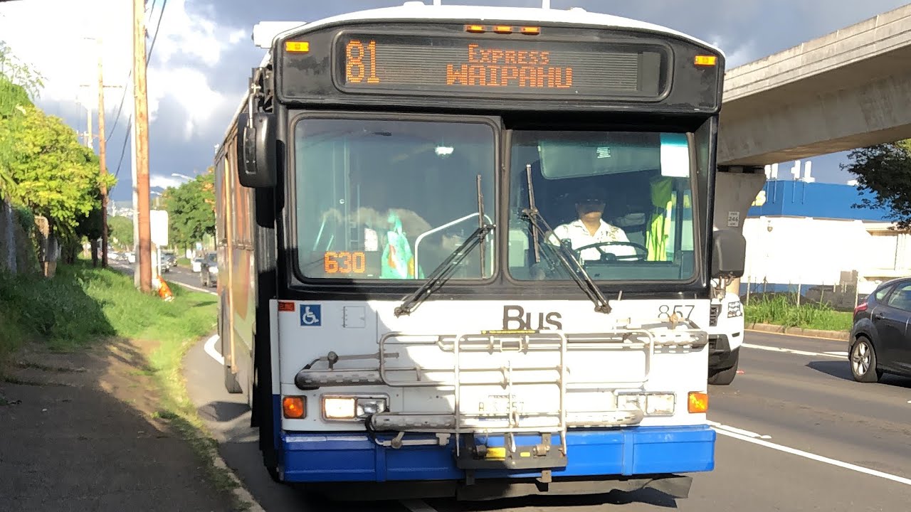 Thebus Honolulu Bus' 857 Gillig Phantom 40' Ft Route 81 Express! Waipahu (Retired March 2025)