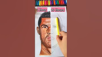 Ronaldo in 1 hour vs 10 hours 🥹😮‍💨 #art #subscribe #shorts