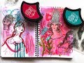 Using new Jane Davenport stamps in Mixed Media Art Journal