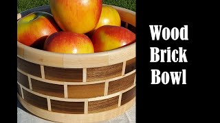 How to make a Wood Brick Bowl made from walnut and maple