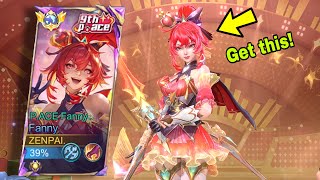 WHEN TOP GLOBAL FANNY USE THIS NEW SKIN OF FANNY P.ACE?! HYPER CARY TEAM - MLBB