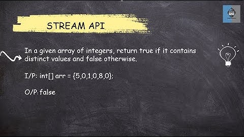 Java 8 Stream API- 20 In a given array of integers, return true if it contains distinct values
