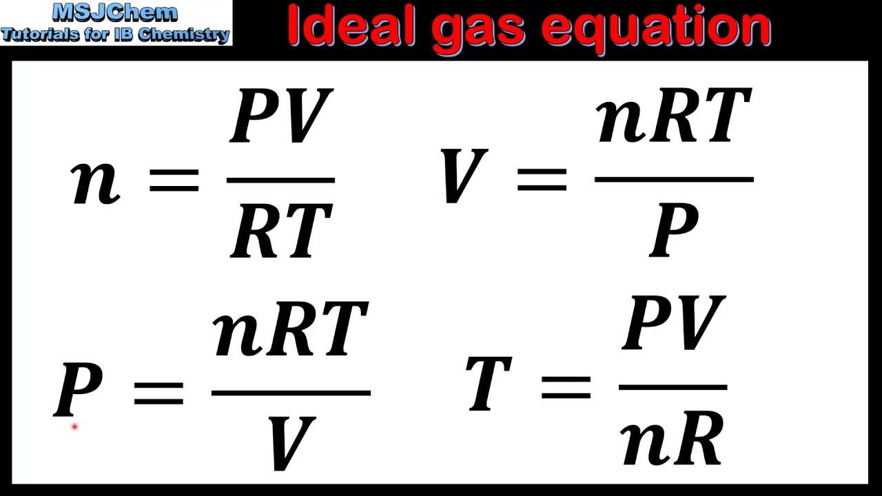 1.3 Ideal gas equation 