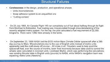 Aerospace Structures I - 3. Launch Vehicle, Spacecraft, and Aircraft Failure Modes