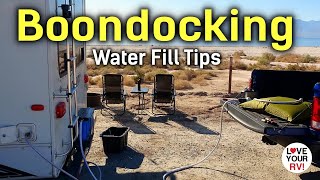 Boondocking Water Fill Tips - AquaTank Bladder, Water Bandit and Flow Meter