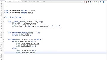 Day 28 of Leetcode 30 Day Challenge: First Unique Number