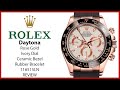 ▶ Rolex Daytona Rose Gold Ivory Dial &amp; Ceramic Bezel Oysterflex Rubber Bracelet 116515LN - REVIEW