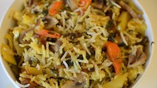 Vegetable & Mushroom Dum Biriyani - Megha Govindaraj - Megha's Cooking Channel Episode 15