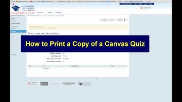 How to print a hardcopy of a Canvas quiz