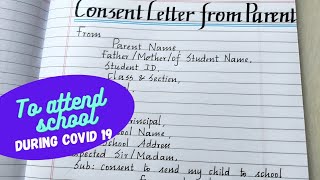 consent letter from parent to school ||  parent consent letter || neat and clean english handwriting