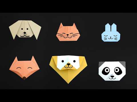 Cómo Hacer 6 Caras De Animales En Origami Fácil Y Divertido Para Principiantes