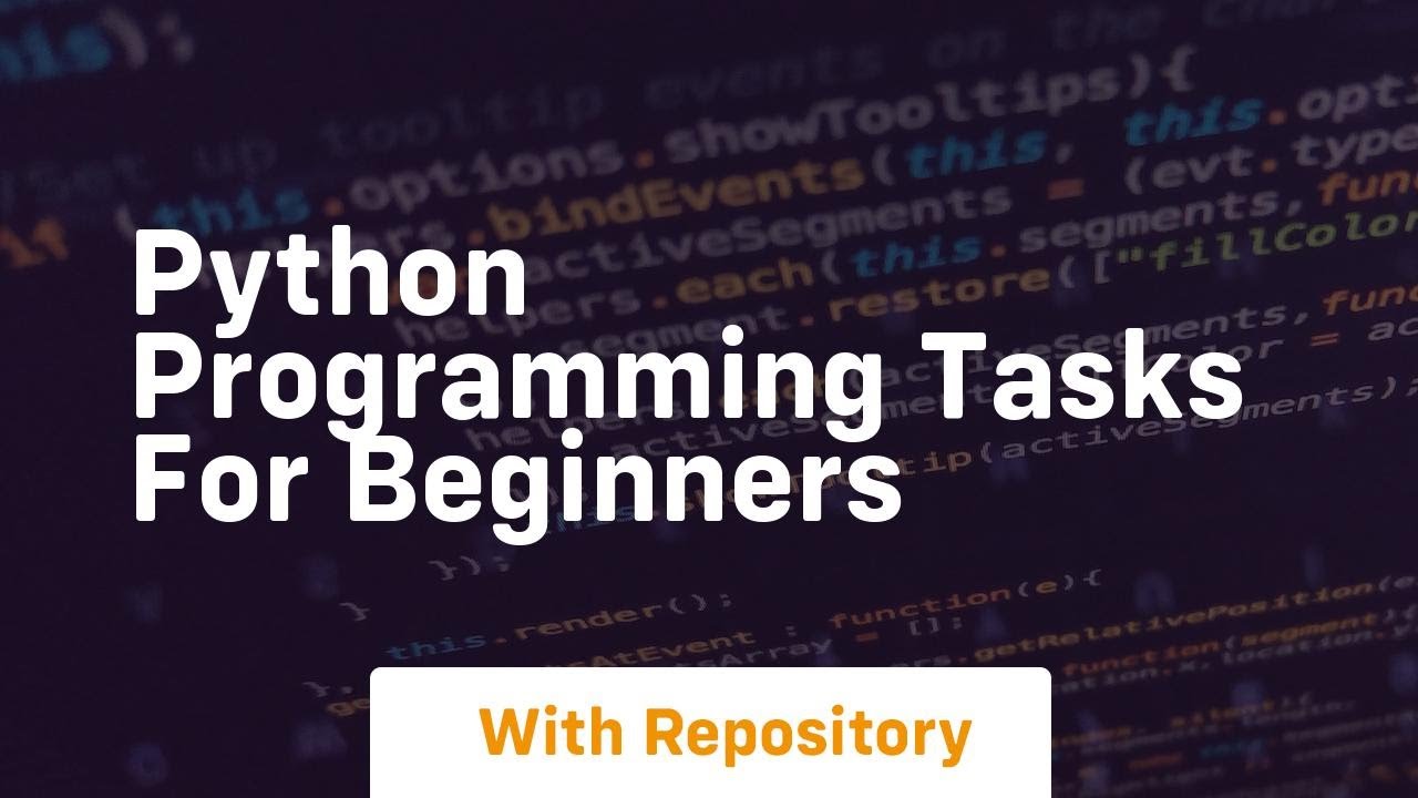 python programming tasks for beginners - YouTube