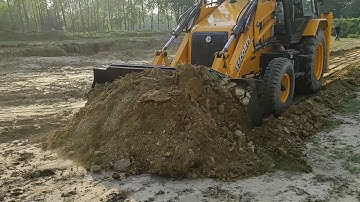 Escorts Digmax  loader bucket leveling of soil  working time