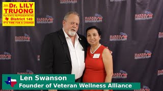 Founder of the Veteran Wellness Alliance supports Lily Truong for Texas State Rep. District 149.