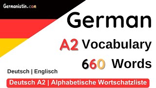 German A2 - Full Wordlist | Deutsch A2 Wortschatz