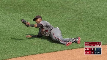 ARI@CIN: Segura takes away hit from Hamilton