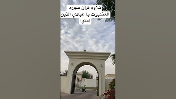 تلاوه قران سوره العنكبوت يا عبادي الذين امنوا. #راحة_نفسية #اكسبلور