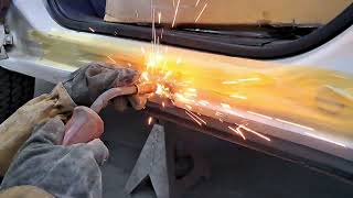 vauxhall combo sill repair & paint. step by step guide, welding, filler work & paint!