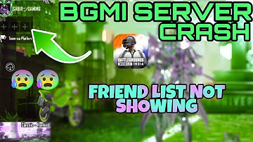 Bgmi Friend List Not Showing😰 ||Bgmi Server Crash😰 ||How To Solve This Problem 🤔#bgmiserver #bgmi