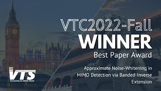 VTC2022-Fall: Approximate Noise-Whitening in MIMO Detection via Banded-Inverse Extension