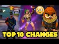 Top 10 SHOCKING CHANGES IN INDIAN VERSION FREEFIRE  AFTER UPDATE😱😨 Must Watch*