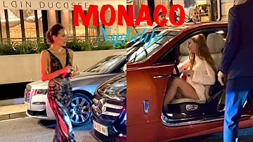 MONACO LUXURIOUS LADY NIGHTLIFE💸 #billionaires #monaco #supercars #luxury 
