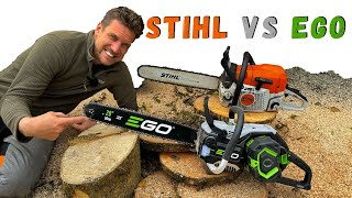 The Brand New EGO CSX5000 vs STIHL MS400c  Professional Ground Chainsaws meet Battery Power!