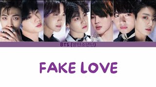 BTS - Fake Love (Colour Coded Lyrics)