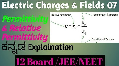 Class 12 chapter 1 || Electric Charges & Fields 07 || Permittivity & Relative Permittivity