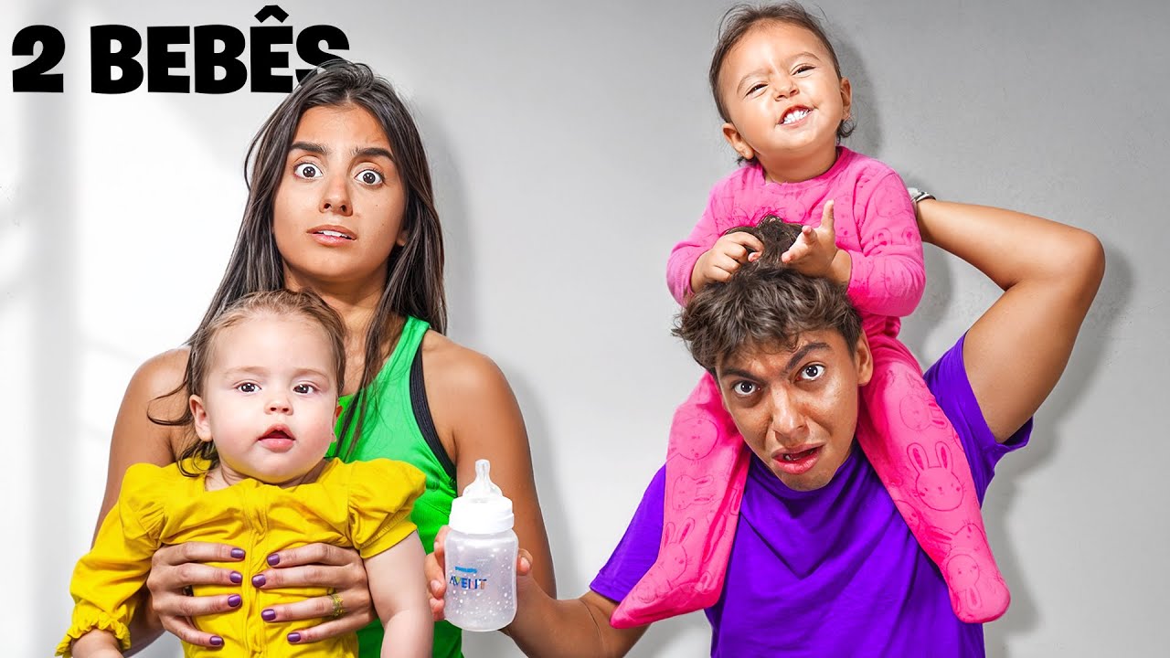 FOMOS PAIS DE DOIS BEBÊS POR 1 DIA INTEIRO! *conseguimos?*