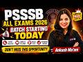 PSSSB New Vacancy 2026 | PSSSB Clerk, Patwari, Senior Assistant | Batch Starting Today By Ankush Mam
