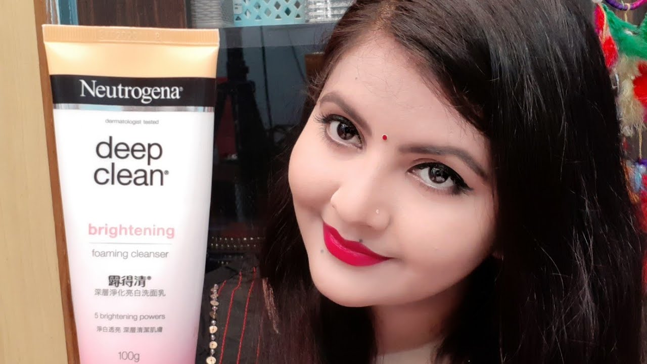 Neutrogena deep clean brightening foaming cleanser reviews & demo