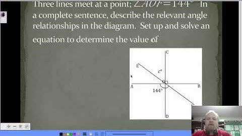 Lesson 2 Solving for Unknown Angles Using Equations