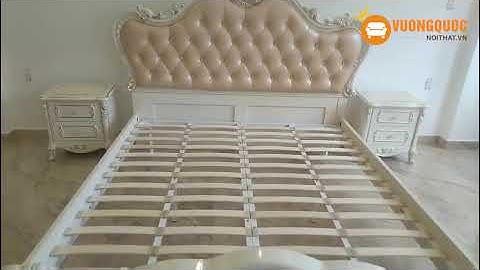 Hoàn thiện bộ giường ngủ và tab đầu giường tân cổ điển nhà chị Hân – TP.HCM