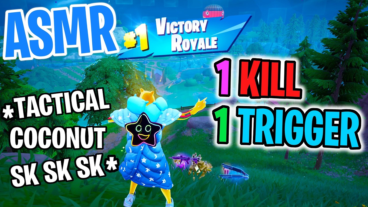 ASMR Gaming 😴 Fortnite 1 Kill = 1 Trigger Relaxing Mouth Sounds 🎮🎧 Controller Sounds + Whispering 💤