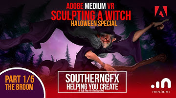 Adobe Medium - Halloween Week - sculpting a witches broom