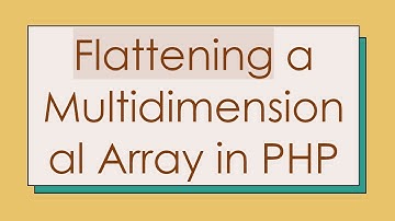 Flattening a Multidimensional Array in PHP