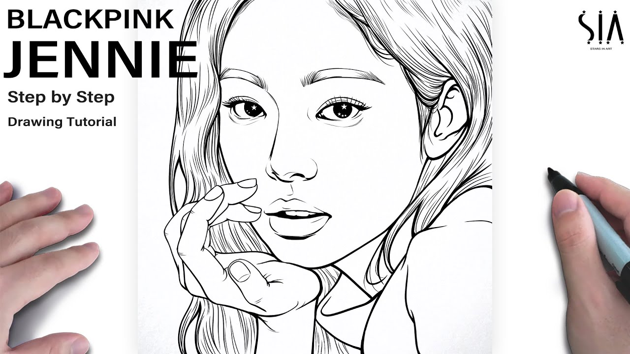 How to draw Jennie Blackpink step by step || Tutorial || - YouTube