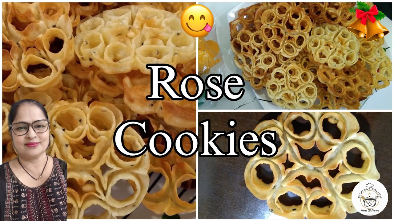 Delicious Rose Cookies | Rose Cookies Recipe | Christmas Special