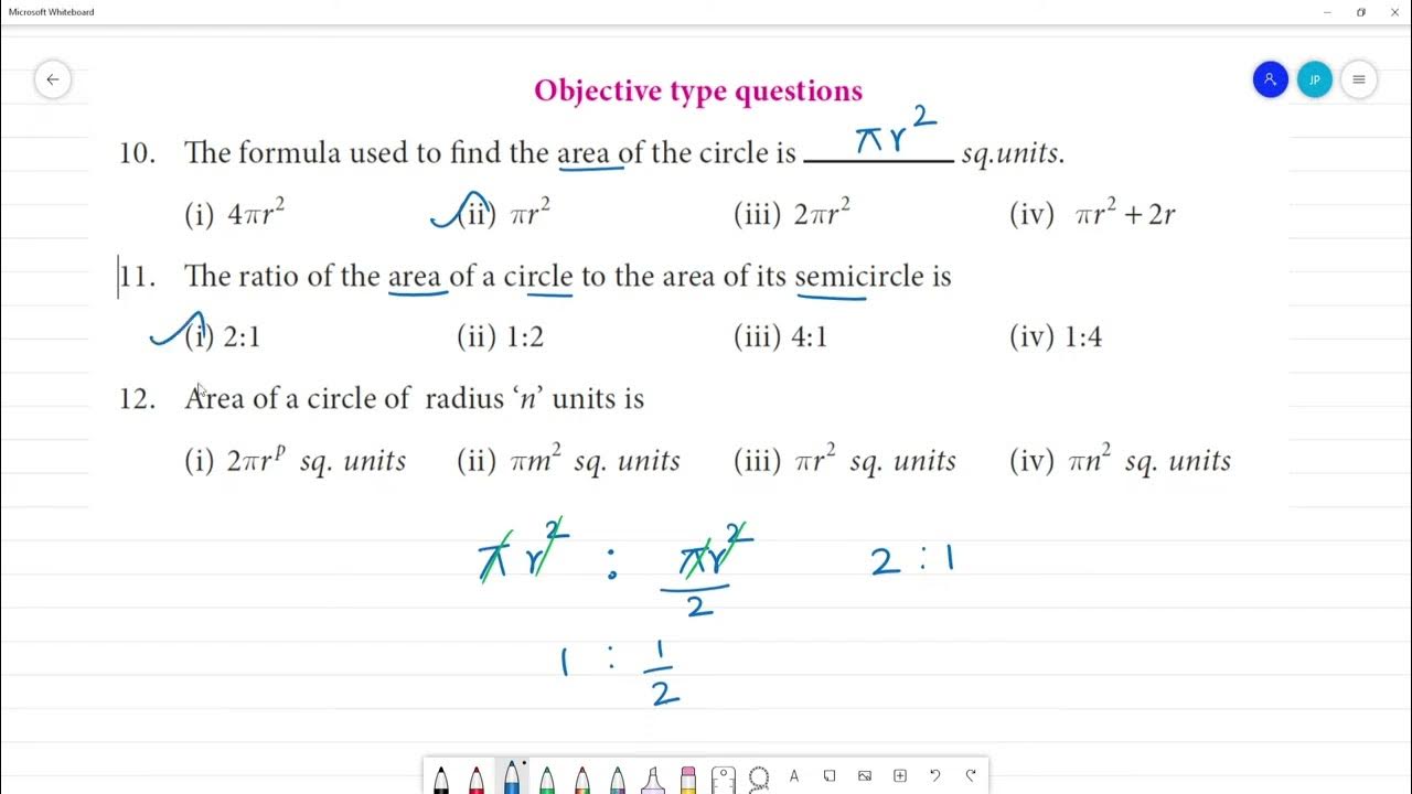 Class 7 TN Maths Term II 2 MEASUREMENT Exercise 2.2 10. Objective type ...