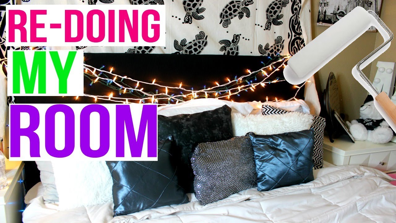 REDOING MY ROOM 2017! | Back to School Room Makeover! - YouTube