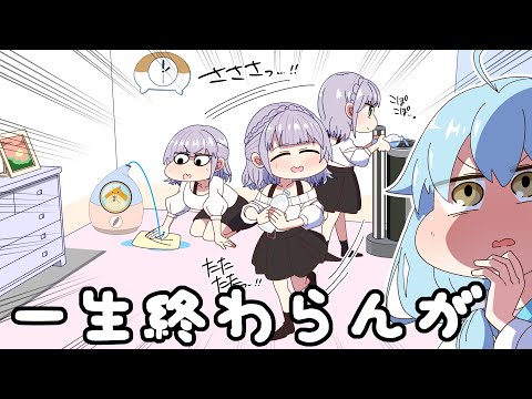 【手描き】一生終わらない加湿器給水事件について語る、雪花ラミィ【雪花ラミィ/ホロライブ/切り抜き漫画】
