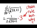 why we need the chain rule when take derivative