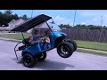 Big Battery Lithium & Navitas AC Converted EZGO Golf Cart Wheelies Very Easy!!!
