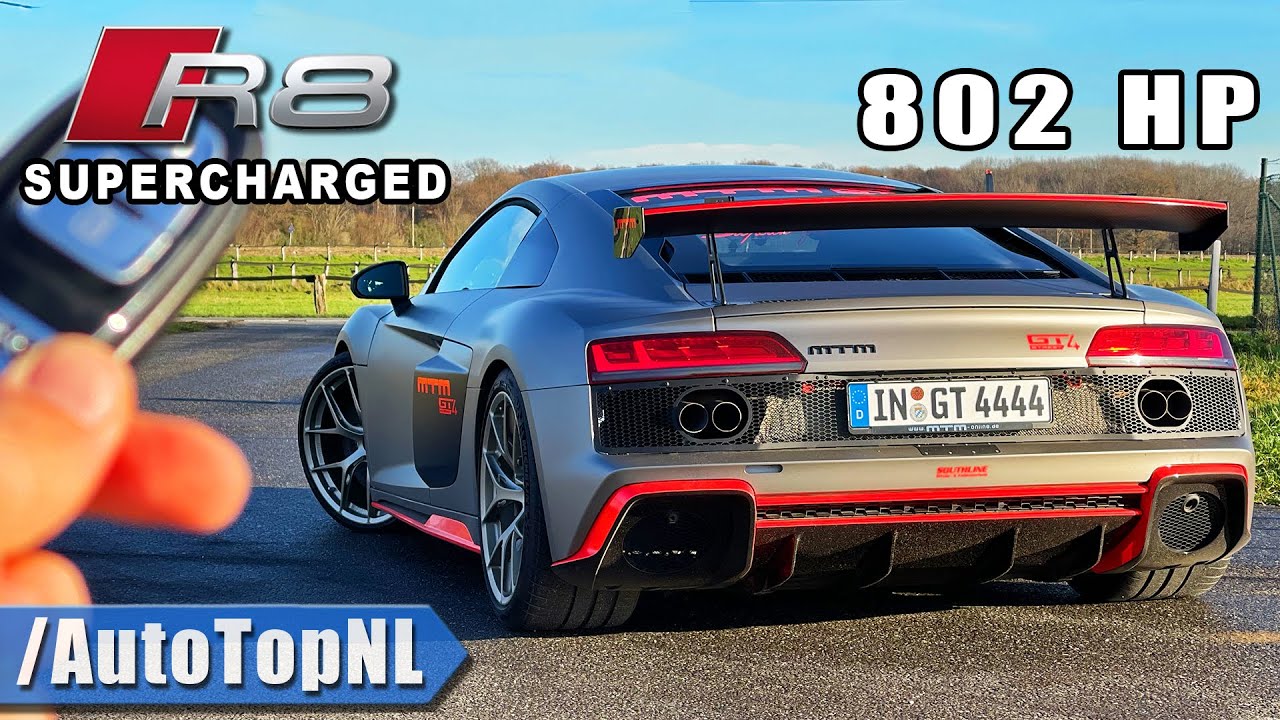802HP AUDI R8 V10 PLUS Supercharged *320KMH* REVIEW on AUTOBAHN by AutoTopNL