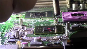 Fujitsu Amilo Pi 3560 GPU Soldering + Heatsink Screw Holders Repair | Laptop Repair