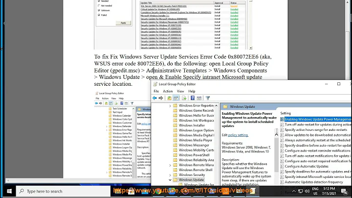 Fix Windows Server Update Services Error Code 0x80072EE6